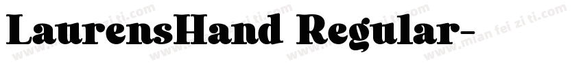 LaurensHand Regular字体转换